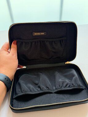 Michael Kors Black Pebbled Leather Tech Organizer - TRAVEL READY!